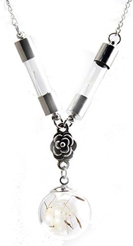 AOMIKE Real Dandelion Seed Necklace Pendant Necklaces