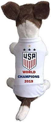 My Pet Boutique Dog Soccer Jersey USA Shirt- Women National Football Team-Gold Cup-World Cup-Cozy up Costume to Celebrate Every Game-Enjoy Your Football Team Passion
