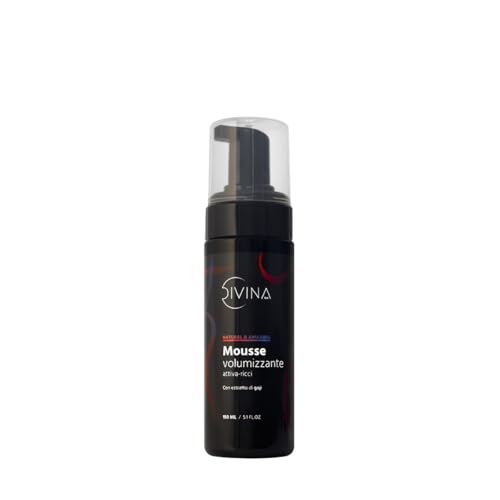 DIVINA BLK Natural&Amazing Active Volumizing Mousse with Goji Extract for Wavy & Curly Hair by DIVINA BLK (150ml)