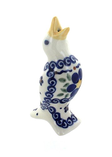 Vena Blue Rose Polish Pottery Spring Blossom Pie Bird