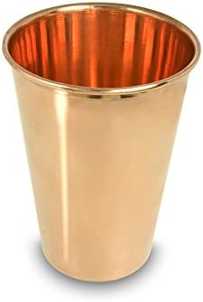 100% Pure Copper Drinking Cup- Large size, Super thick, Ayurvedic drinking cup.
