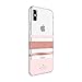 Kate Spade New York Phone Case For Apple iPhone X and 2018 iPhone XS Protective Phone Cases with Slim Design Drop Protection and Floral Print, Charlotte Stripe Rose Gold Glitter/Blush/Clear