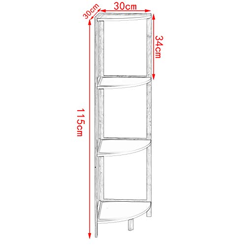 WOLTU Standregal Eckregal Badregal Küchenregal Lagerregal Treppenregal