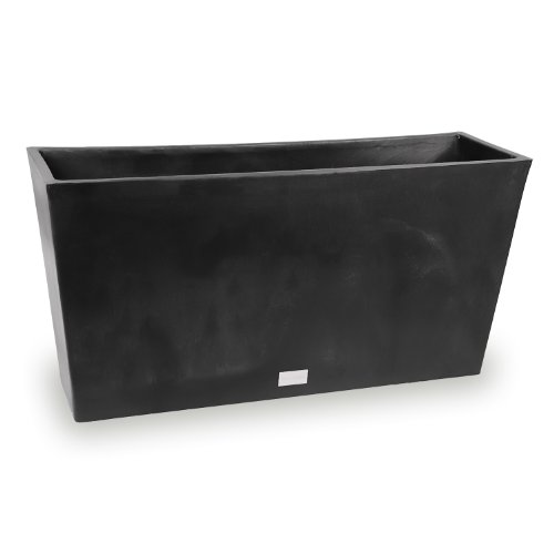 Veradek Midori Long Trough Planter, 16-Inch Height by 9-Inch Width by 31-Inch Length, Black (MLO31B)