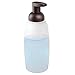 mDesign Modern Glass Refillable Foaming Soap Dispenser Pump Bottle for Bathroom Vanity Countertop, Kitchen Sink - Save on Soap - Vintage-Inspired, Compact Design - Clear Frost/Bronze