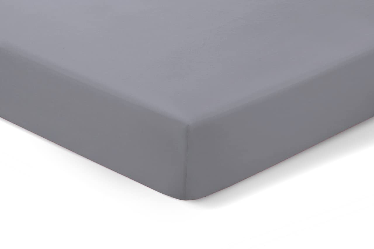 2 x AmigoZone Pollyotton Cot Bed Fitted Sheet (Gray, (Cot 60 x 120cm)) — image 1