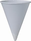 SOLO Cup Company Solo 4BR 4BR-2050-1 200 Piece Cone Water Cups, Cold, Paper, 4 oz, White