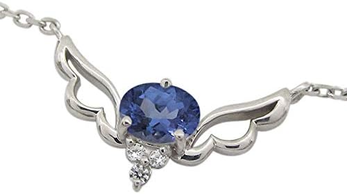 大粒 タンザナイト プラチナ ブレスレット レディース 天使の羽 フェザー アンクレット Clorela Com Mx