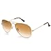 SWG Eyewear ® Light Weight Metal Classic pilot Sunglasses Gold Frame Amber Lens Unisex