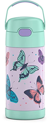 THERMOS FUNTAINER Trinkflasche mit Strohhalm, 340 ml, Butterfly Frenzy