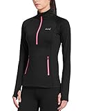 BALEAF Women's Thermal Fleece Half Zip Thumbholes