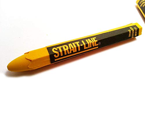 Lumber Marking Crayons 1/2" Thick HEX - YELLOW - Quantity 100 Crayons