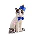 Pet Cute Birthday Party Crown Hat and Blingbling Bow Tie Collar Set with Adjustable Elastic Headband and Crown Topper for Small Dogs Cats Kitten Puppy