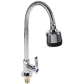 1/4" Grifo de fregadero de cocina, Grifo de cuello de ganso de acero