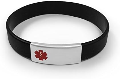 Free Engraving- Stainless Steel Polished Medical Alert ID Tag Identification UNISEX Bracelet - MEDI.D 42