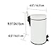 Home Basics Paris Collection Bathroom Accessories, Office, Bedroom, Decorative Waste Basket With Stylish Accent Decor To Complement Any Bathroom (3 Liter Waste Bin)