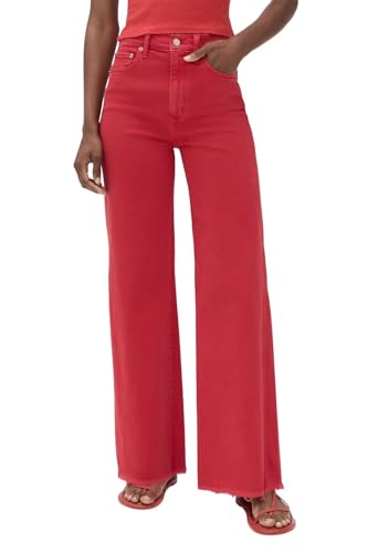 Allimy Women's Stretchy Rise Baggy Wide Leg