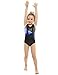 Arshiner Girl's Slim Solid Camisole Gymnastics Sleeveless Leotard,Size 160,Blue