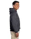 Gildan mens Heavy Blend 8 oz. 50/50 Hood(G185)-DARK HEATHER-L
