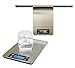 HoooWooo SCALE001 Digital Kitchen, Multifunction Food Scale-Tare Weighing, Units Switching,Timer Function, Countdown Alarm, Temperature Display (CR2032 Battery)