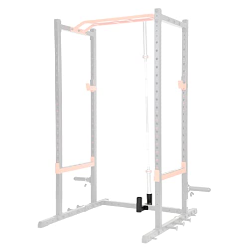 Sunny Health & Fitness Power Cage Squat Rack Upgrade Attachments, Dip Bar, Plate Bar Holder, Belt Squat, J Hook, Lat, Adapter, U Ring, Pull Up Bar, Landmine, Captain's Chair, Tricep Rope For Home Gym