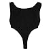 CHICTRY Women's See Through High Cut Backless Thong Bodysuit Leotard Swimsuit Black One Size