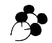 Finex Mickey Minnie Mouse Costume Deluxe Fabric Ears Headband *Set of 2*