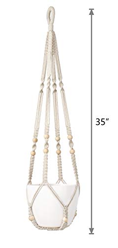 image for Mkono Macrame Plant Hangers Indoor Hanging Planter Basket Flower Pot H