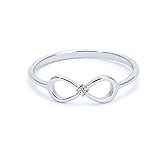 Heavy Casted 925 Sterling Silver Infinity Ring-Centered High Quality CZ Stone Available in Sizes 4-13