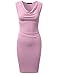 DRESSIS Women's Sleeveless Cowl Neck Slim Midi Sheath Dress S to 3XL (12 Colors)