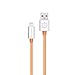 iPhone 6 Plus Cable Charger, 3 Pack 6ft F-color™ Heavy Duty Nylon Braided 8 pin Lightning to USB Data Sync Cable Apple Certified for iPhone 6 / 6 Plus / 5 / 5s / 5c, iPad, iPod – Orange 2 meter