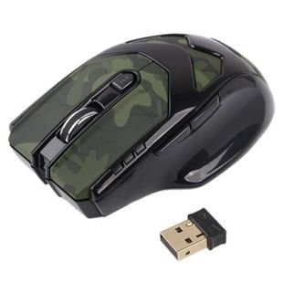 GOOG 2.4GHz Wireless 6 Button Optical Gaming Mouse 2000 DPI Green