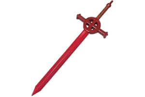 MINGSHAO Fantasy PU Foam Sword - Red and Green Scarlet Cosplay Prop - Finn Style for Adventure and Collectible Gift