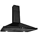 AKDY Convertible Kitchen Wall Mount Range Hood in Black Painted Stainless Steel with Lights (36 in.)