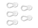 25-Pack Waistband Extender Set - 5 x White Button, 5 x Black Button, 5 x Spring Metal Button, 5 x Cotton Hook, 5 x Cotton Button Extenders