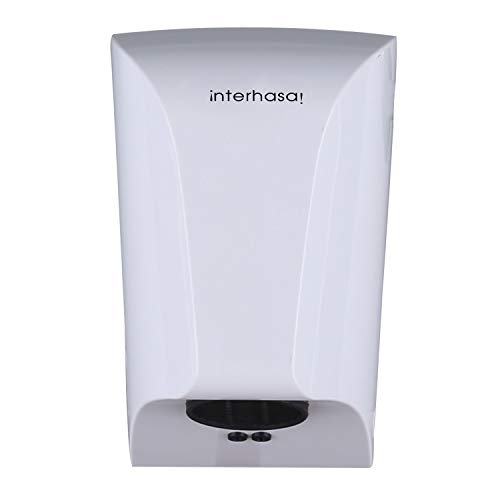 interhasa! Wall Mounted Hand Dryer,Economic and Environmental Easy to Install for Lavatory Bathroom.Low Noise 50dB,Intelligence Sensing System Hand Dryer Commercial,Powerful 800W (White)