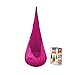 AMAZEYOU Kids Swing Hammock Pod Chair - Child's Rope Hanging Sensory Seat Nest Indoor Outdoor Use Inflatable Pillow - Great Children, All Accessories Included (Pink R)