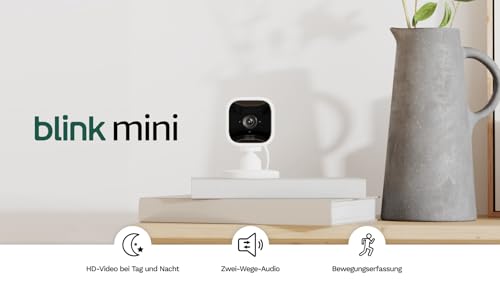 Blink Mini – Kompakte, smarte Plug-in-Überwachungskamera für innen, 1080p-HD-Video, Nachtsicht, Zwei-Wege-Audio, Bewegungserfassung; einfache Einrichtung, funktioniert mit Alexa – 1 Kamera (weiß) 6
