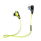 PLAY X STORE Wireless Bluetooth Sweatproof In-Ear Sports Headphones with Microphone - Green
