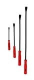 ABN 4 Piece Pry Bar Set - 8, 12, 18, 24-Inch Bars with Oversized Handles - for Lifting, Prying, and Moving Objects