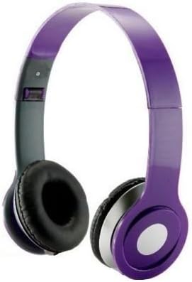 SoundStrike 3.5mm Foldable Headphone Headset for Dj Headphone Mp3 Mp4 Pc Tablet sandisc Music Video and All Other Music Players (Violet W/Mic)