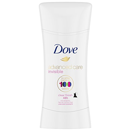 Dove Advanced Care Invisible Stick Antiperspirant Deodorant, Clear Finish, 2.6 oz