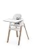 Stokke Steps Complete 5-in-1 Adjustable Baby High Chair Bundle, Natural Legs with White Seat (Includes Chair, Baby Set and Tray)