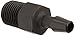 Eldon James A2-3BN Black Nylon Adapter Fitting, 1/8-27 NPT to 3/16