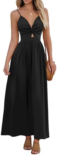 AUOMITH Black Maxi Dress for Women Short Sleeve Long Black Dress with  Pockets Empire Waist Casual Flowy Dress(Black,S) at Amazon Women's Clothing  store
