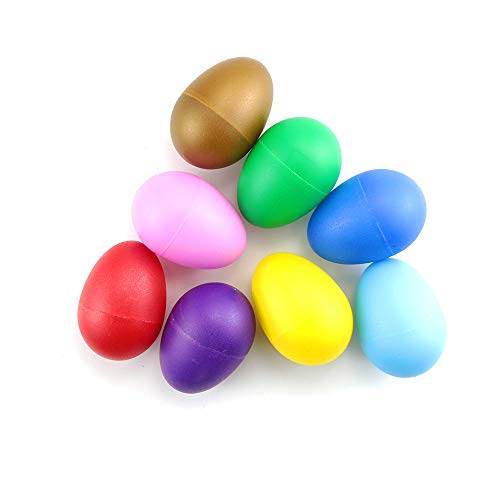 Wpxmer 24 Pack Colorful Egg Shakers, Plastic Eggs with 8 Colors Musical Eggs Toys for Easter Party Supplies - Thumbnail 4