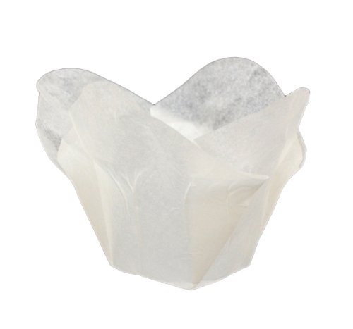 PackNWood 209CPSL2B Lotus White Silicone Baking Cup - 4 oz - 1.9