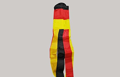 Flagtex German Flag Windsock 150cm Weather Resistant Polyester Garden Windsock Germany Flag Design Outdoor Decoration Wind Indicator Patio Garden 60 inch Wind Direction Windsock