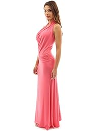 PattyBoutik Maxi vestido con falda de tirantes para mujer