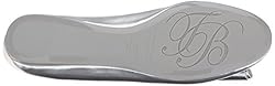 Ted Baker Women's IMMET Ballet Flat, Silver, 7.5 M US